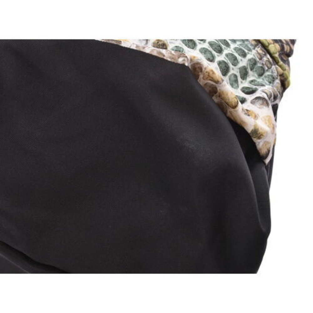 Prada Tote Bag Black Python Pattern Nylon Nappa - image 7